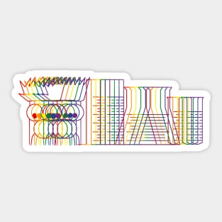 Beaker Science Pun - Pride Rainbow Edition Sticker